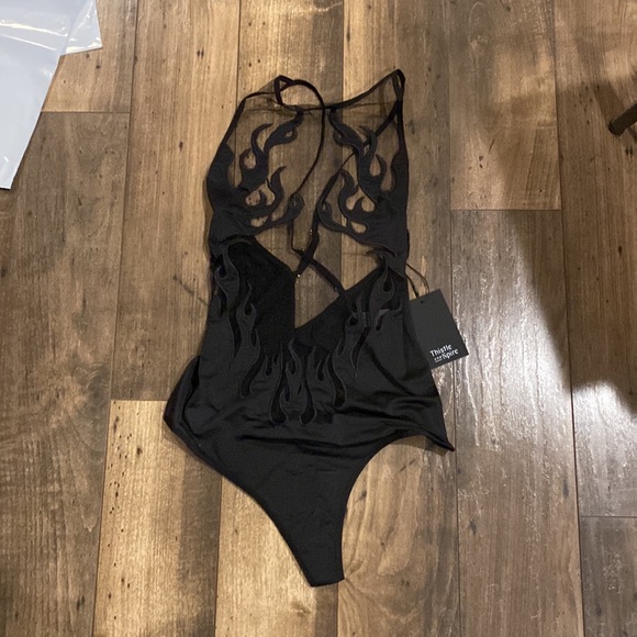 Sexy Thistle and spire for dolls kill mesh flame bodysuit smokin mirrors - Picture 1 of 3